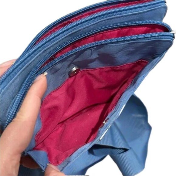 Baggallini Blue Pink Mini Everyday Crossbody Bag - Picture 5 of 7